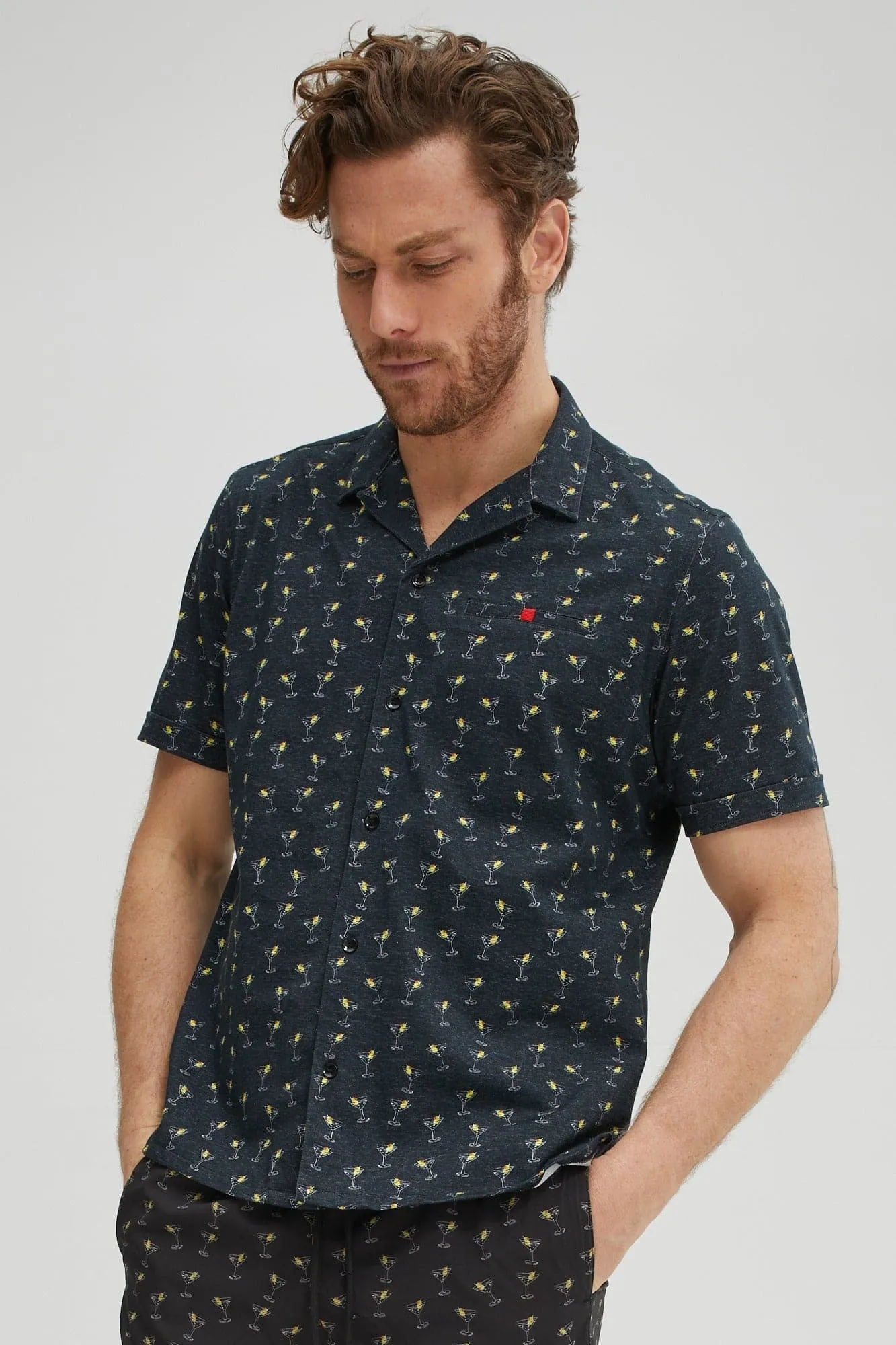 Black Martini T-Series DryTouch Resort Collar Shirt