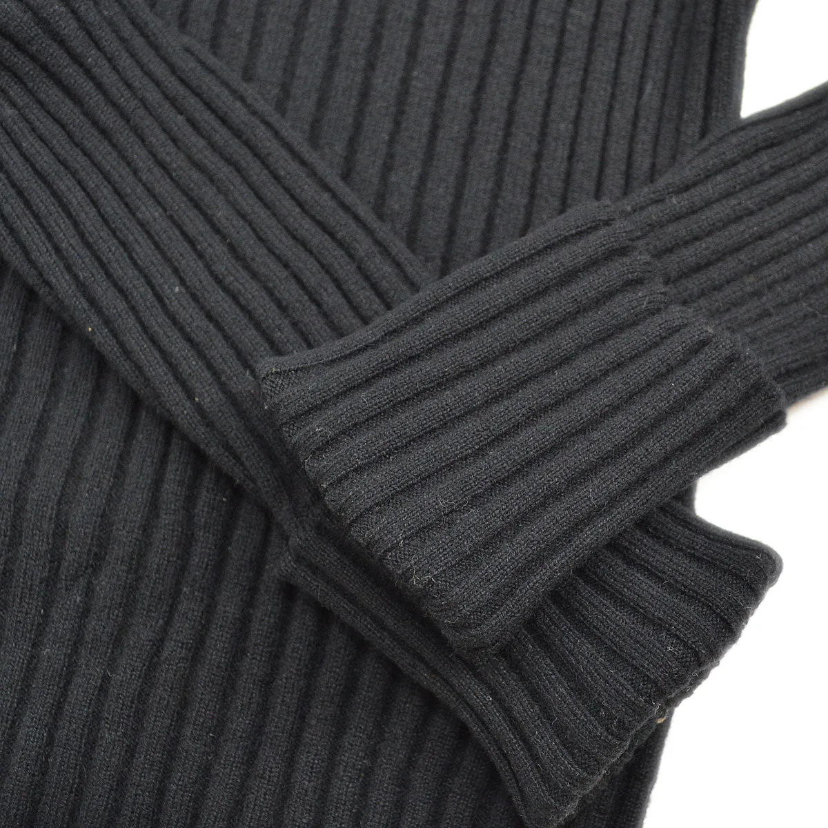 Chanel 1996 logo-patch ribbed cashmere jumper #40