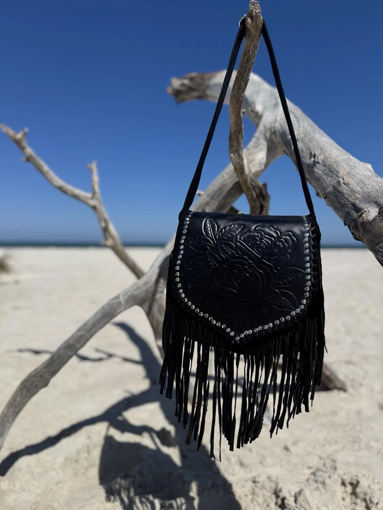 Ebony Wild Black Leather Bag