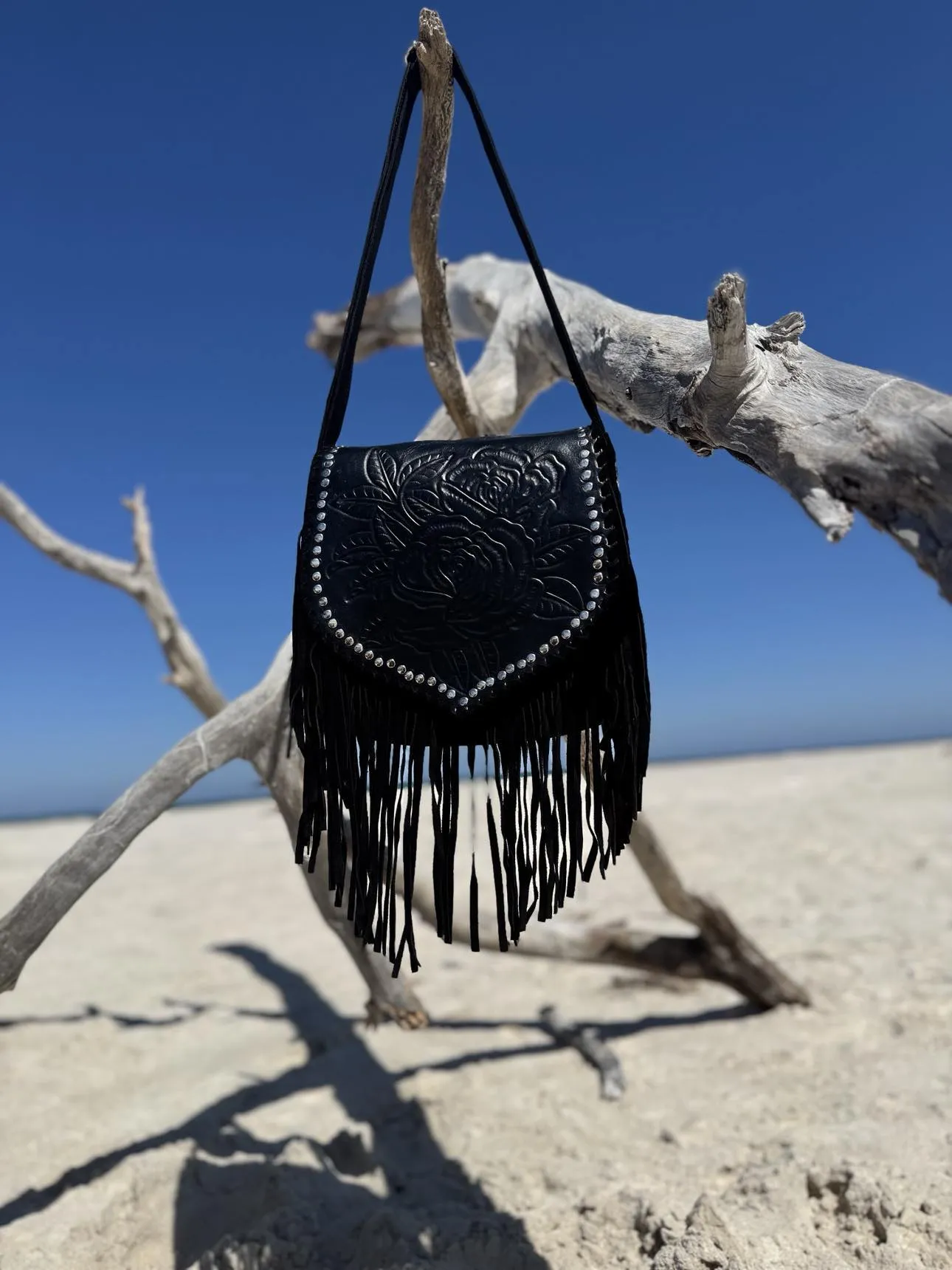 Ebony Wild Black Leather Bag