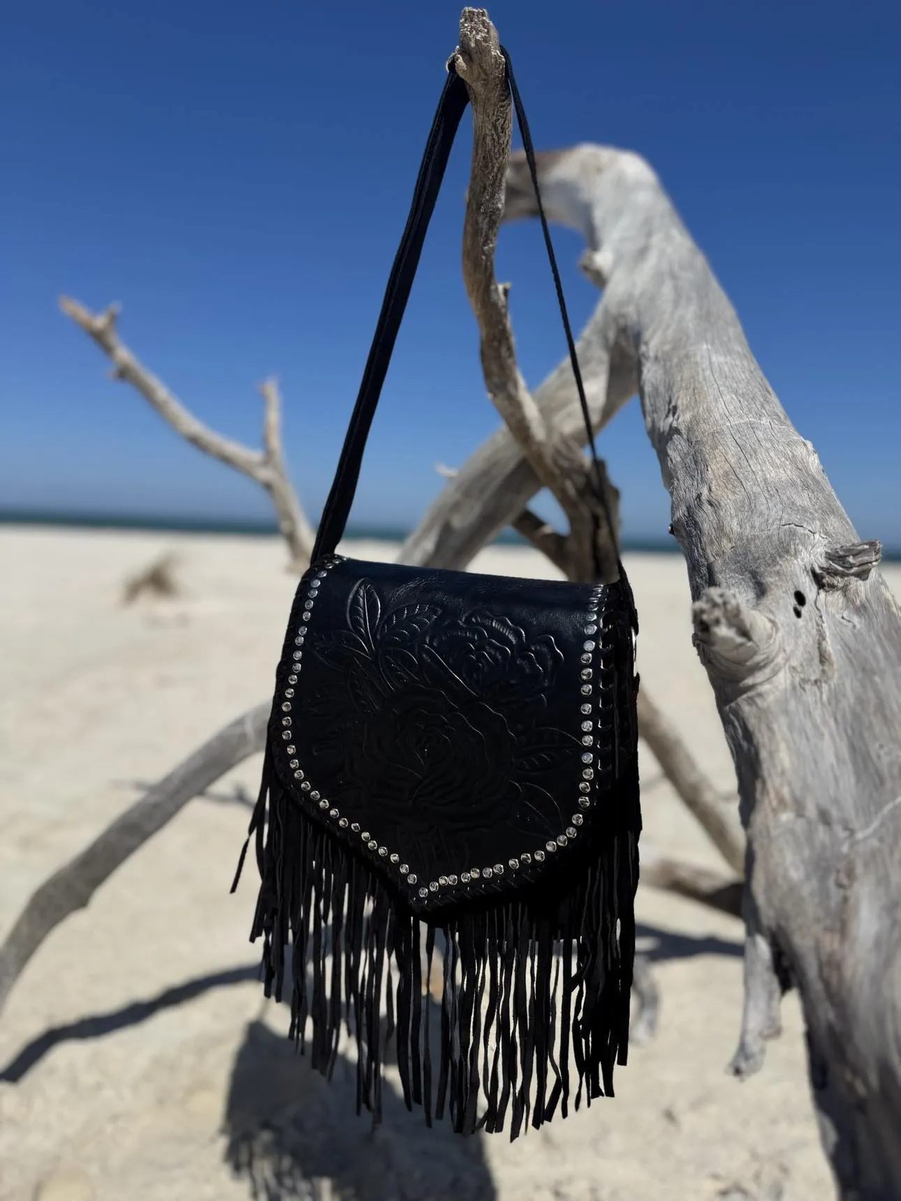 Ebony Wild Black Leather Bag