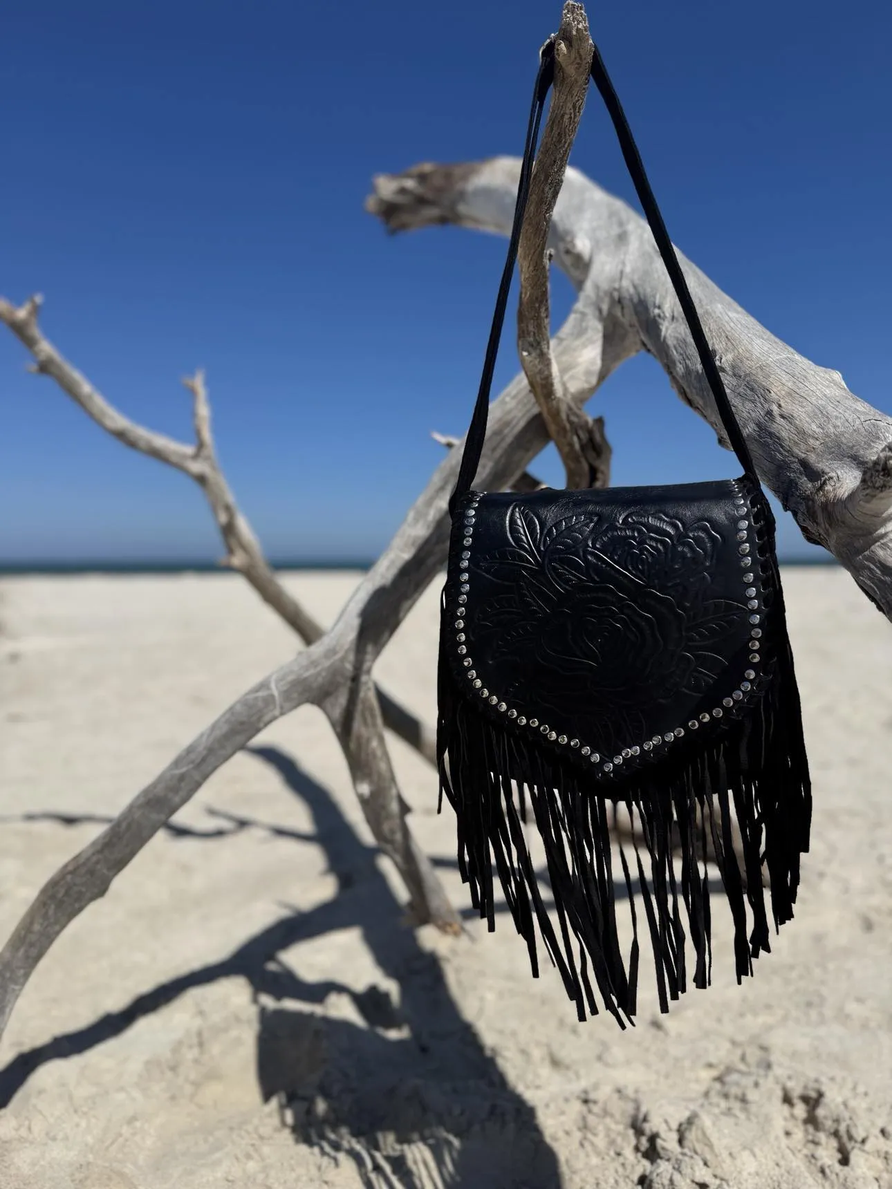 Ebony Wild Black Leather Bag