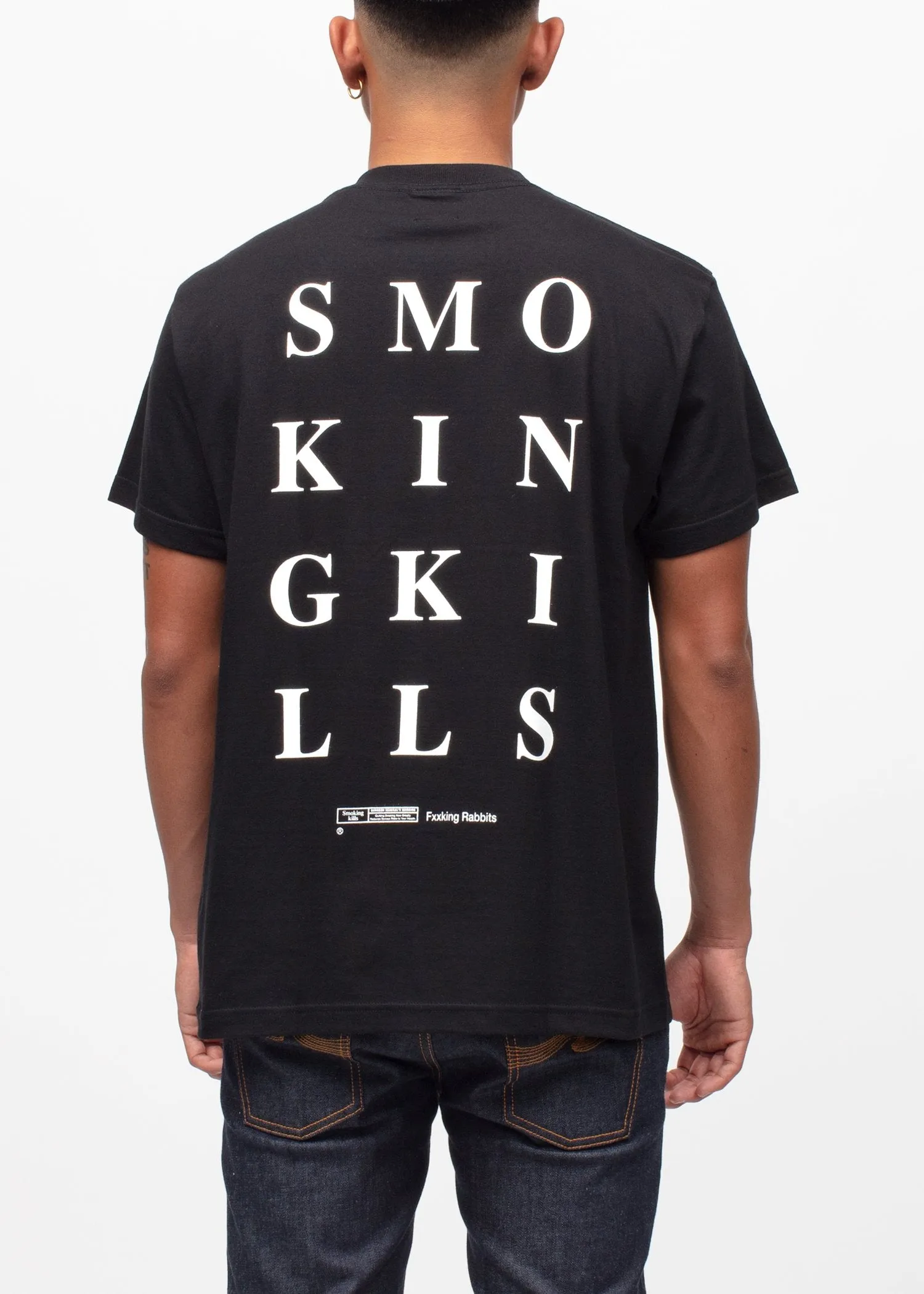 FUXXKING RABBITS: NO SMOKING KILLS TEE [BLACK]