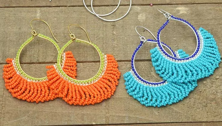How to Make the Fresca Beaded Fringe Earring Kits by Beadaholique