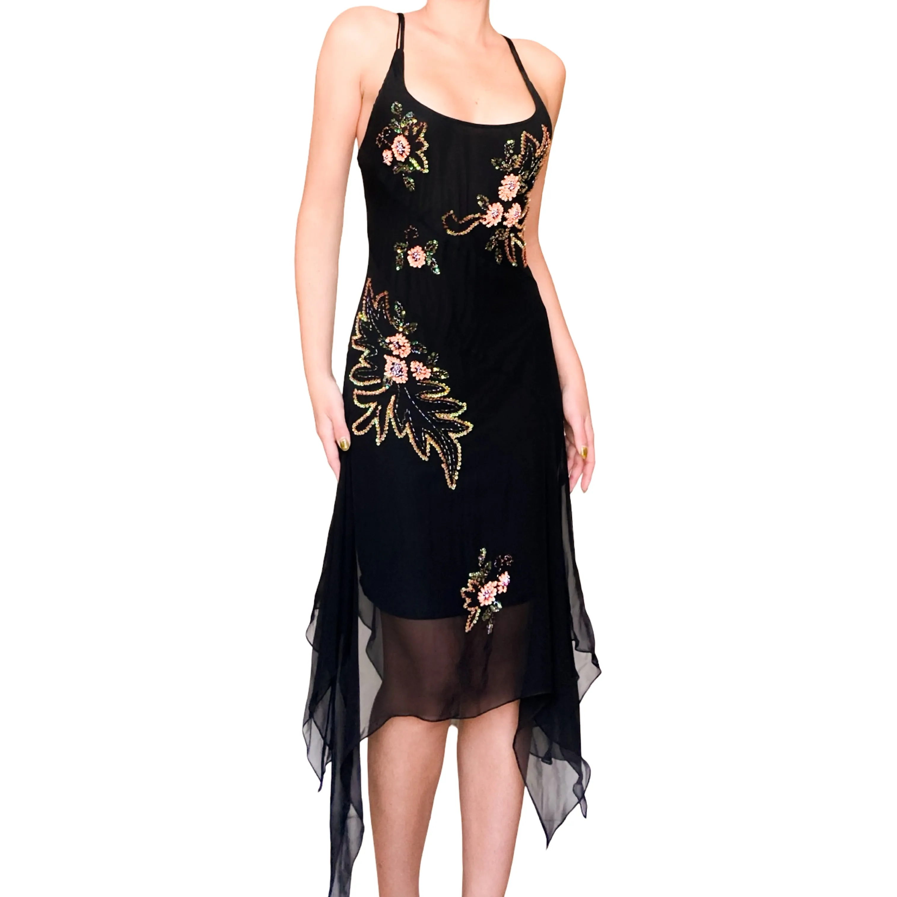 Italian Designer 2000s embellished silk fairy dress