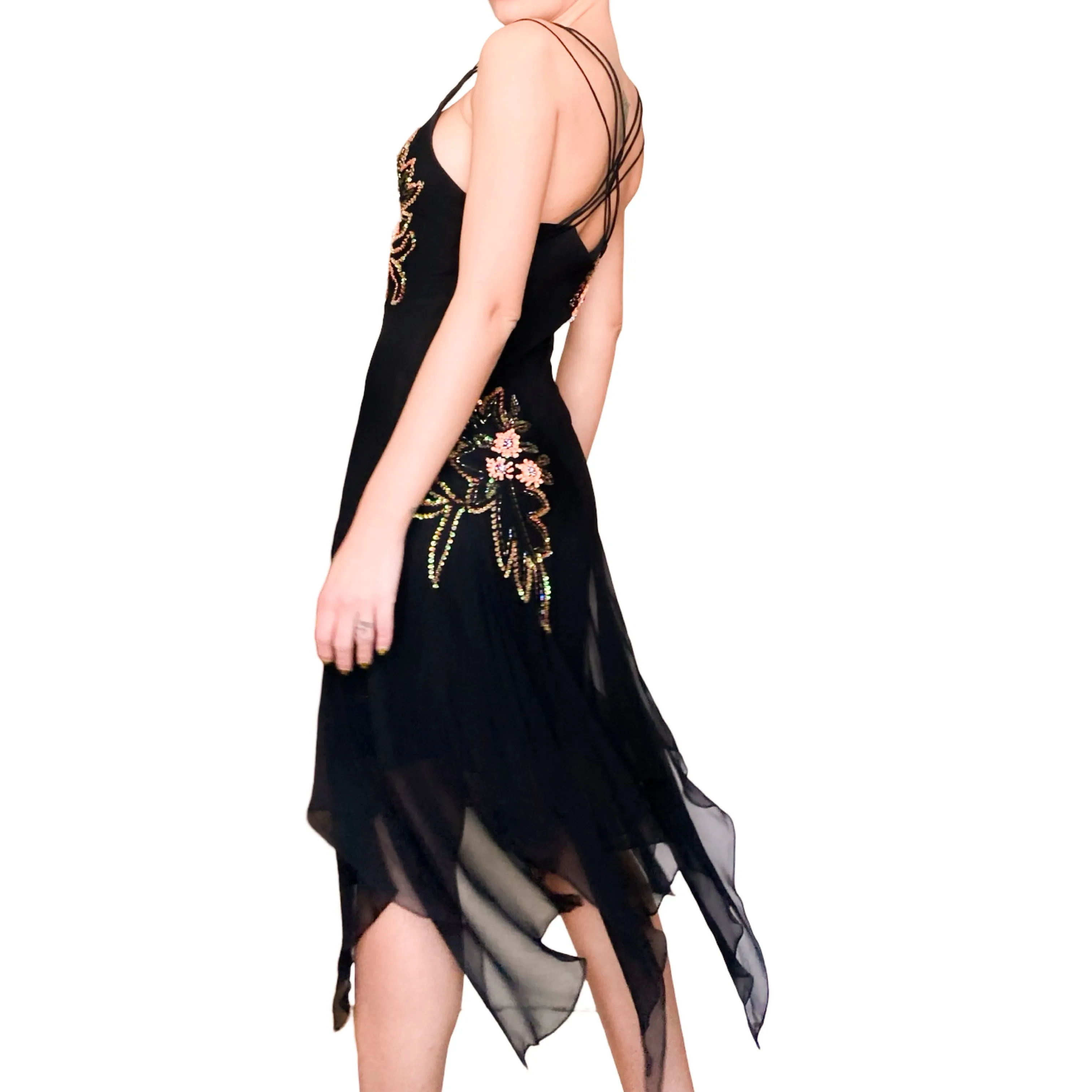 Italian Designer 2000s embellished silk fairy dress