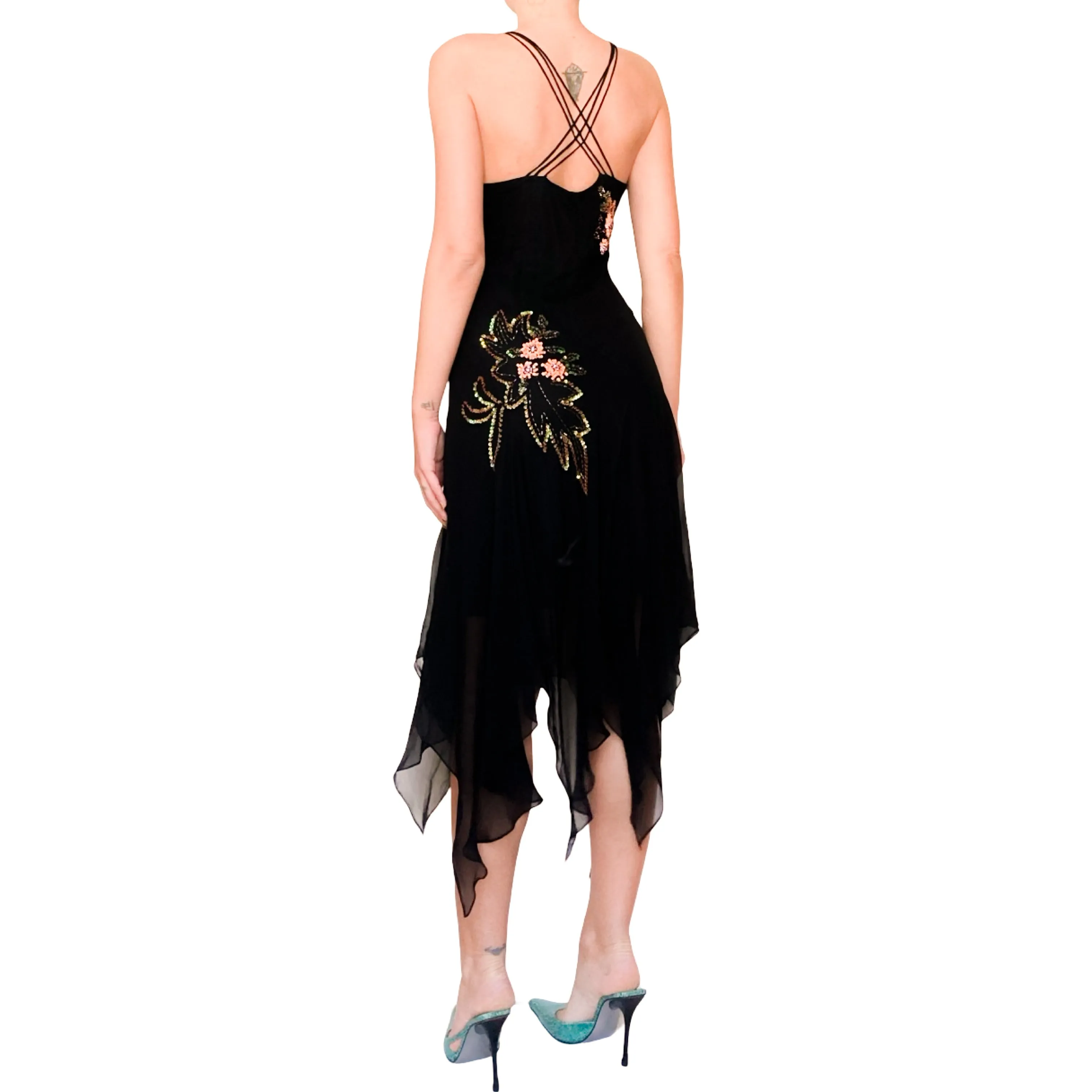 Italian Designer 2000s embellished silk fairy dress