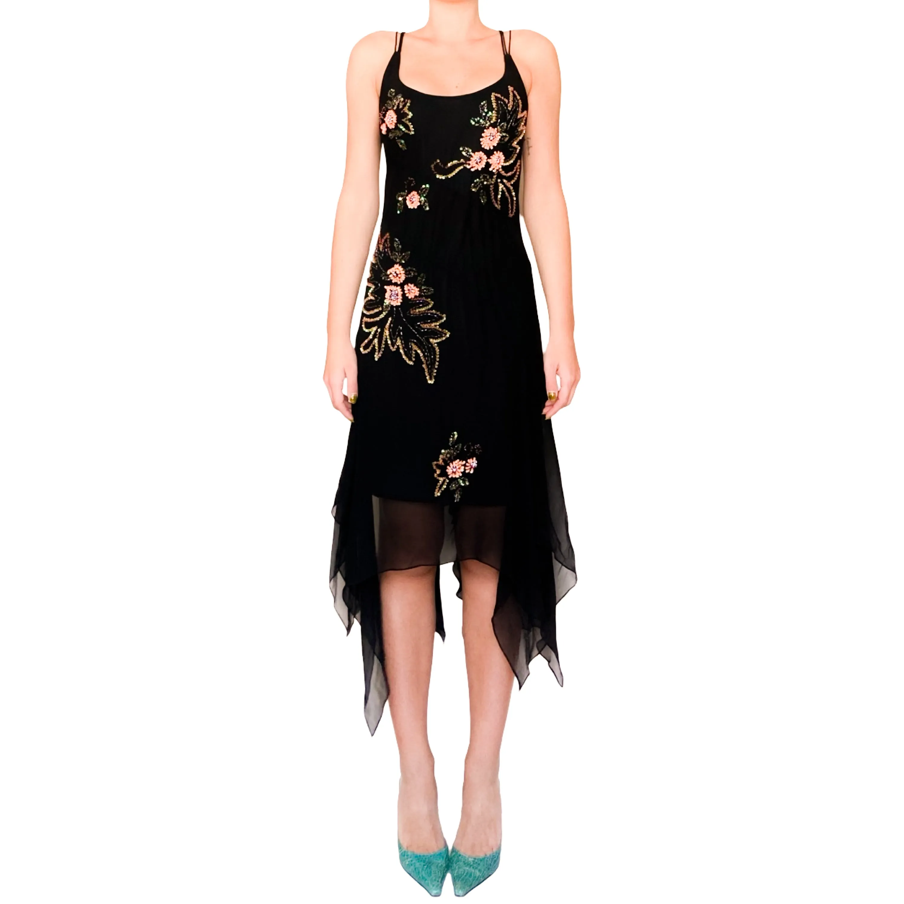Italian Designer 2000s embellished silk fairy dress