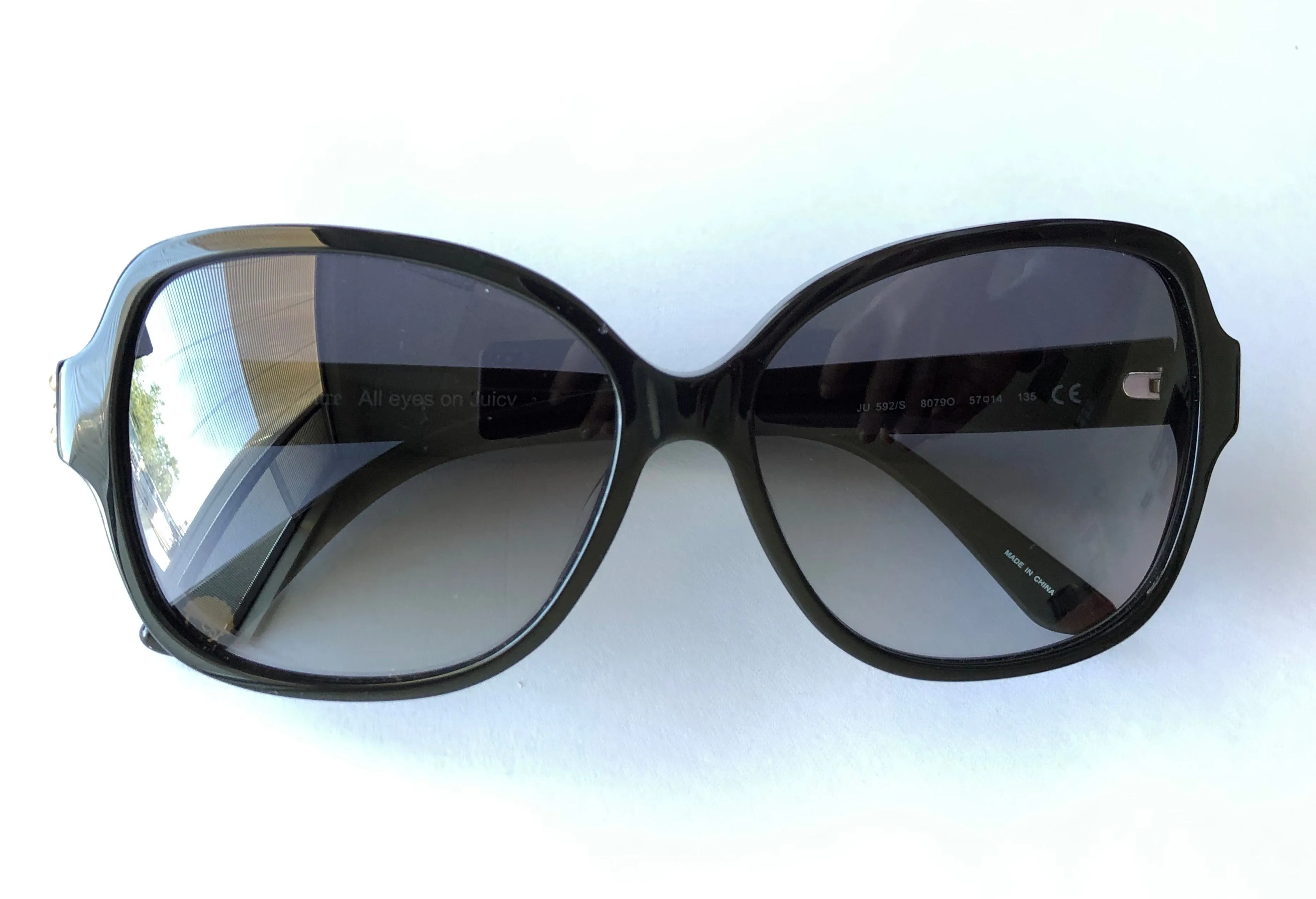 Juicy Couture JU 592/S 08070/9O Black Square Sunglasses