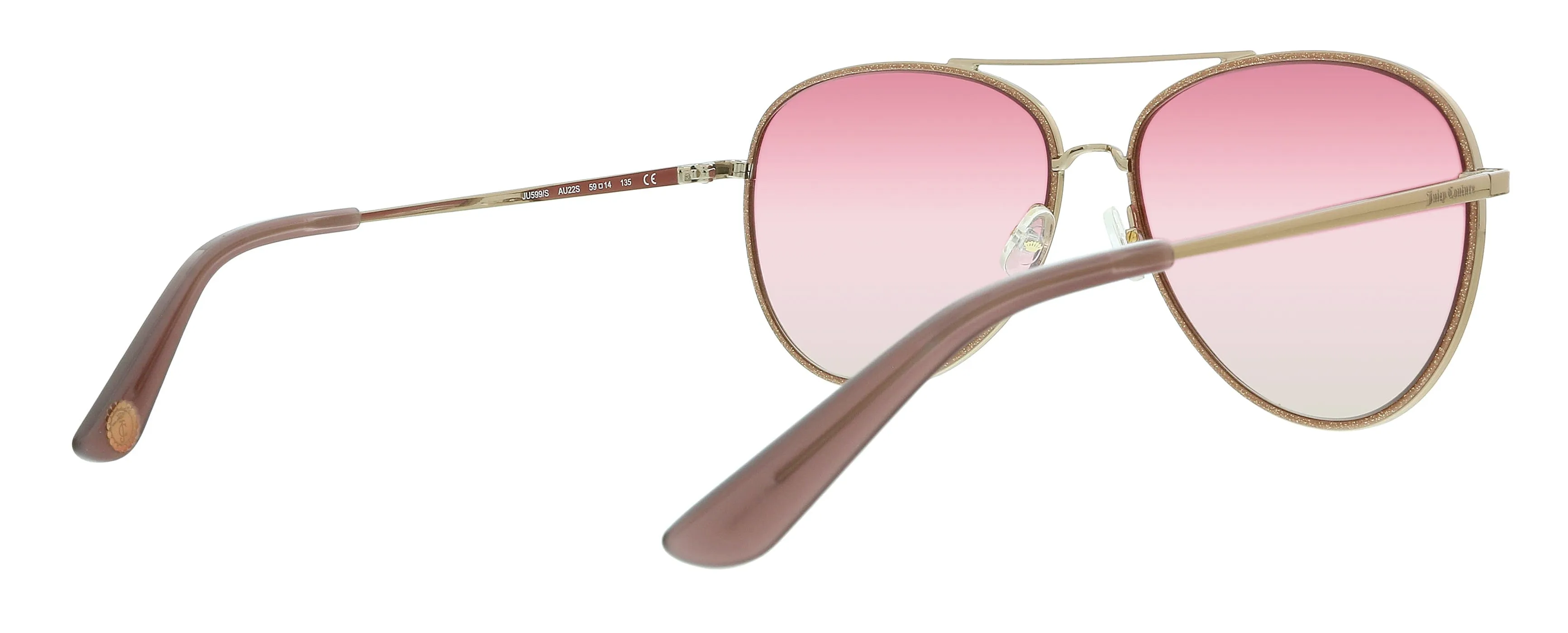 Juicy Couture JU 599/S 2S 0AU2 Red Gold Aviator Sunglasses