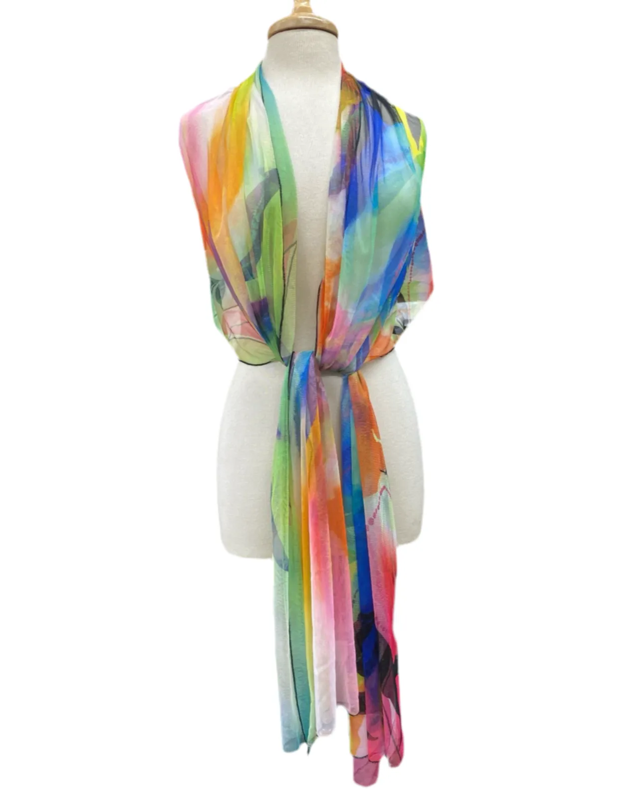 MORGAN Long And Wide Sheer Shawl Stole Wrap Cover