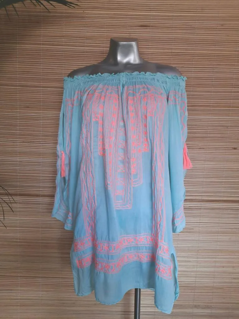 SHORT DRESS EMBROIDERY 3 Colors