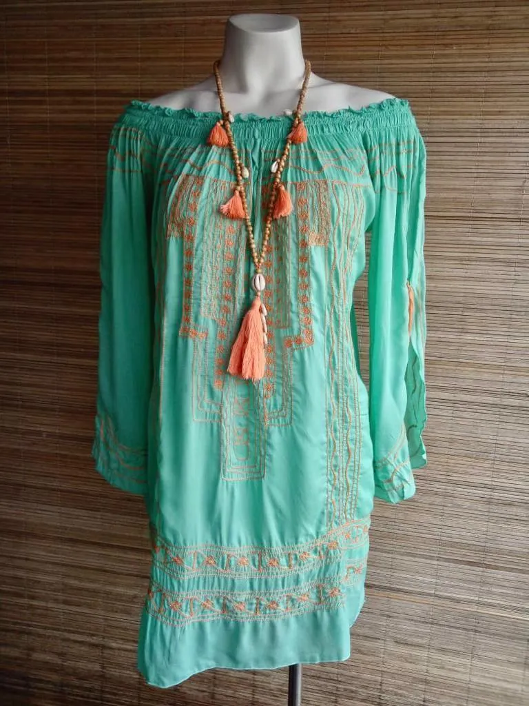 SHORT DRESS EMBROIDERY 3 Colors