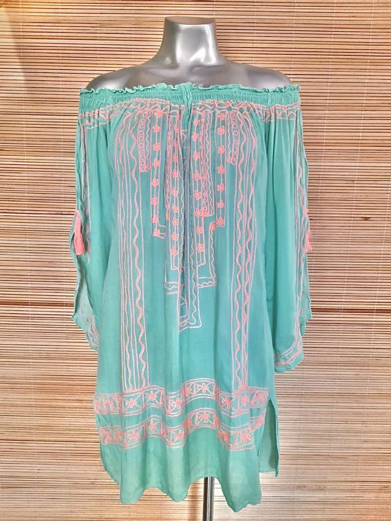 SHORT DRESS EMBROIDERY 3 Colors