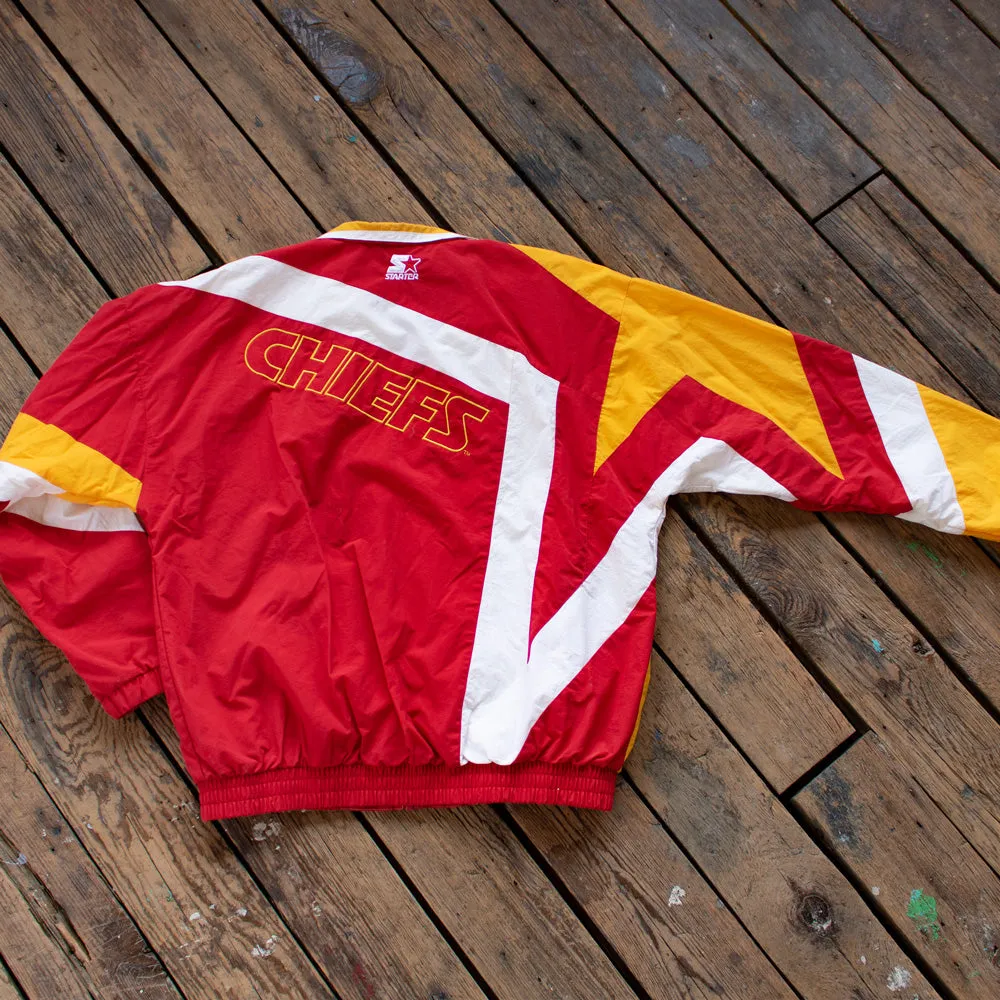 Vintage 1990s KC Chiefs Star Design Starter Jacket - L/XL