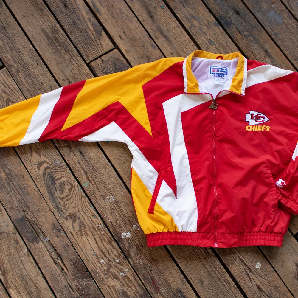 Vintage 1990s KC Chiefs Star Design Starter Jacket - L/XL