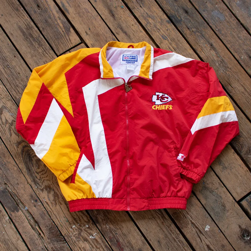 Vintage 1990s KC Chiefs Star Design Starter Jacket - L/XL