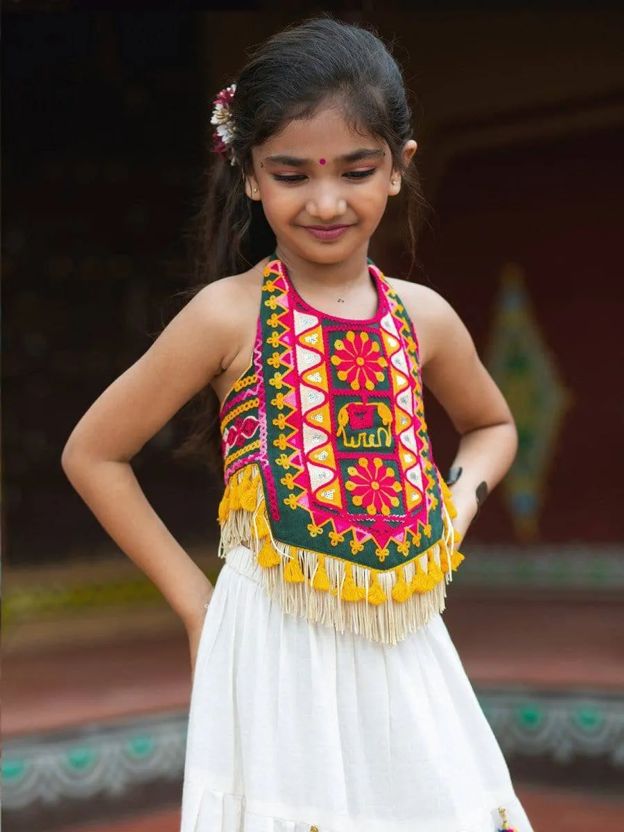 Women's Designer Navratri Traditional Kid's Garba Lehenga Choli