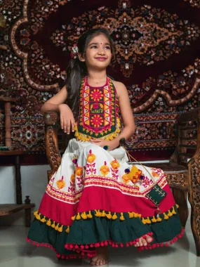 Women's Designer Navratri Traditional Kid's Garba Lehenga Choli