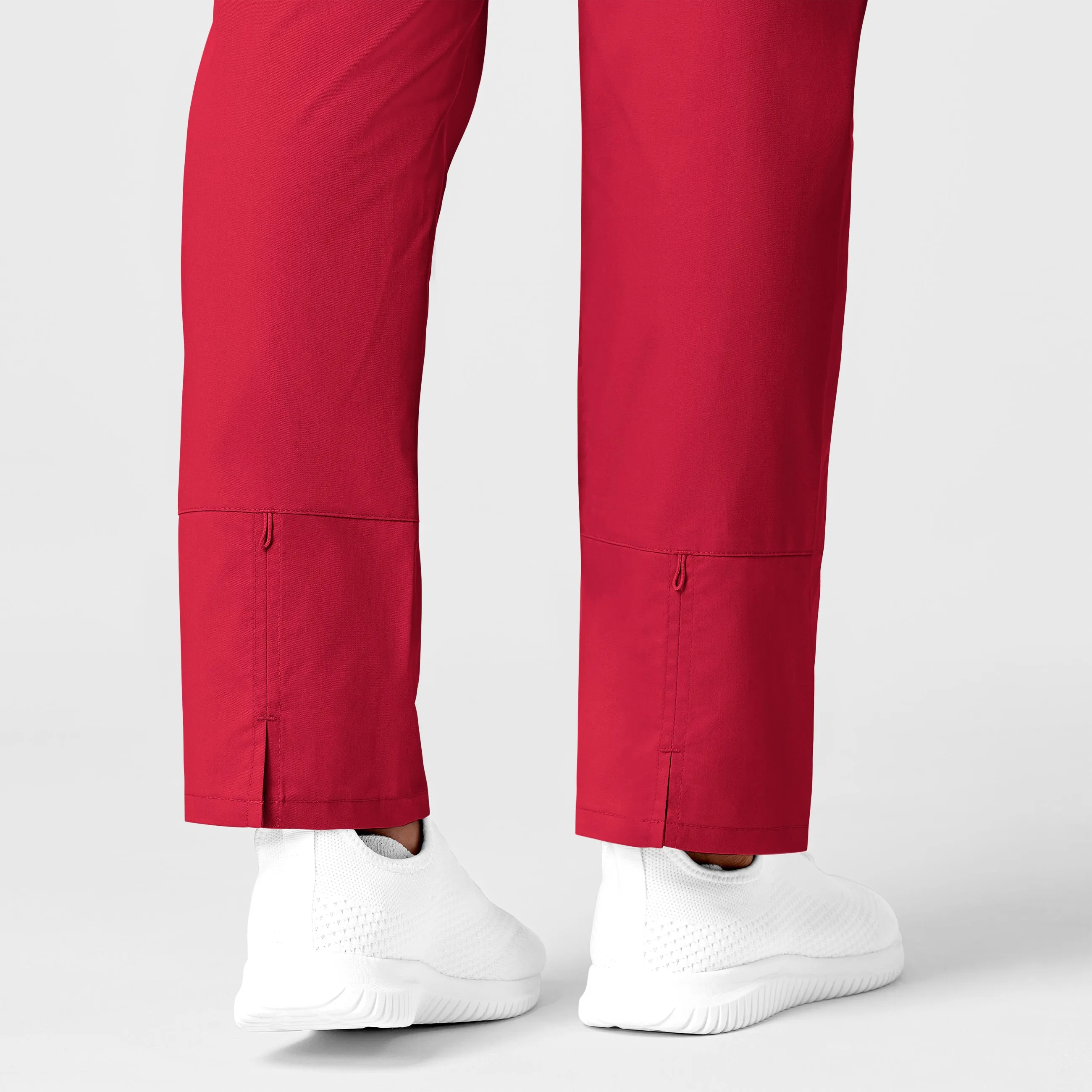 WonderWORK Women's Convertible Slim Leg Scrub Pant - Red