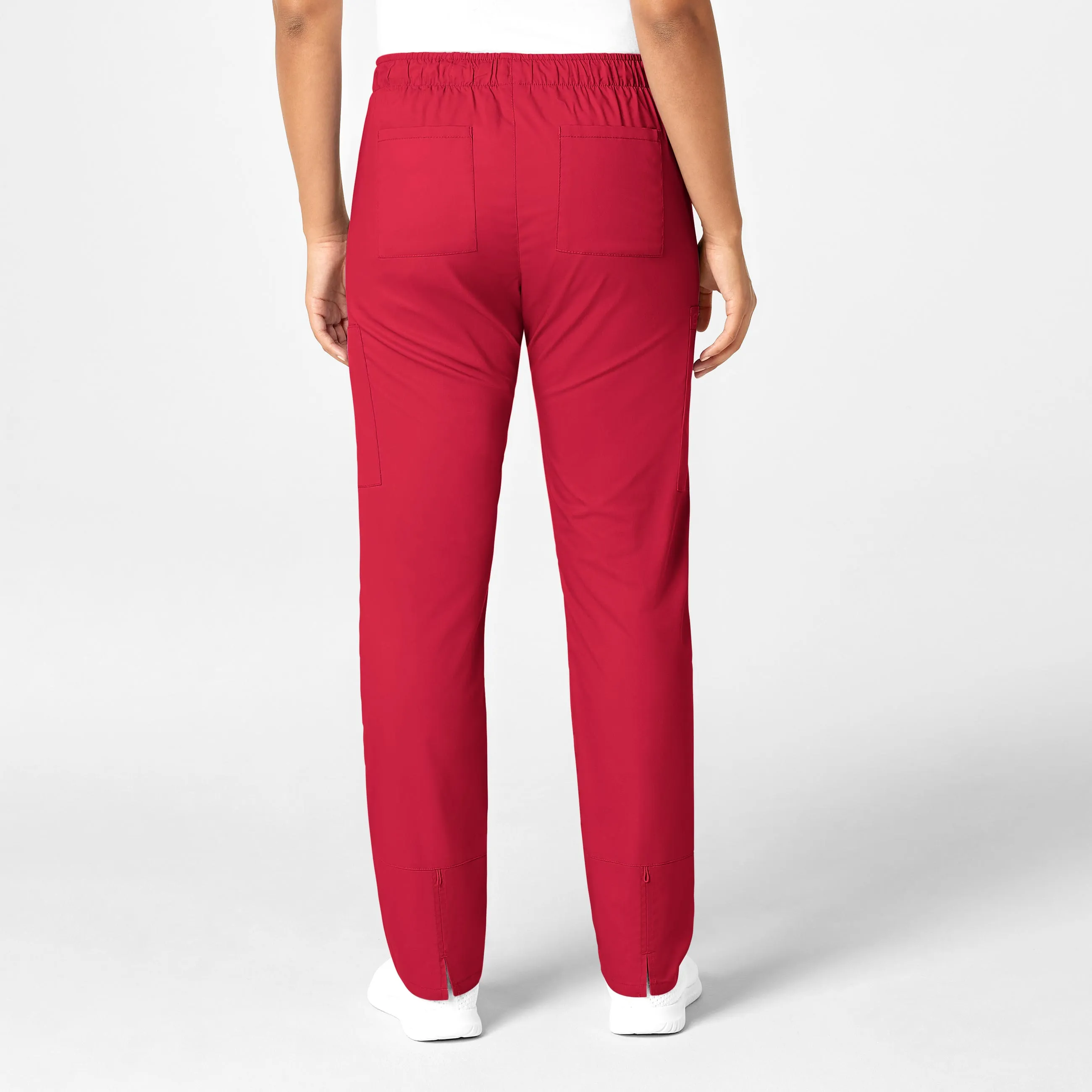 WonderWORK Women's Convertible Slim Leg Scrub Pant - Red