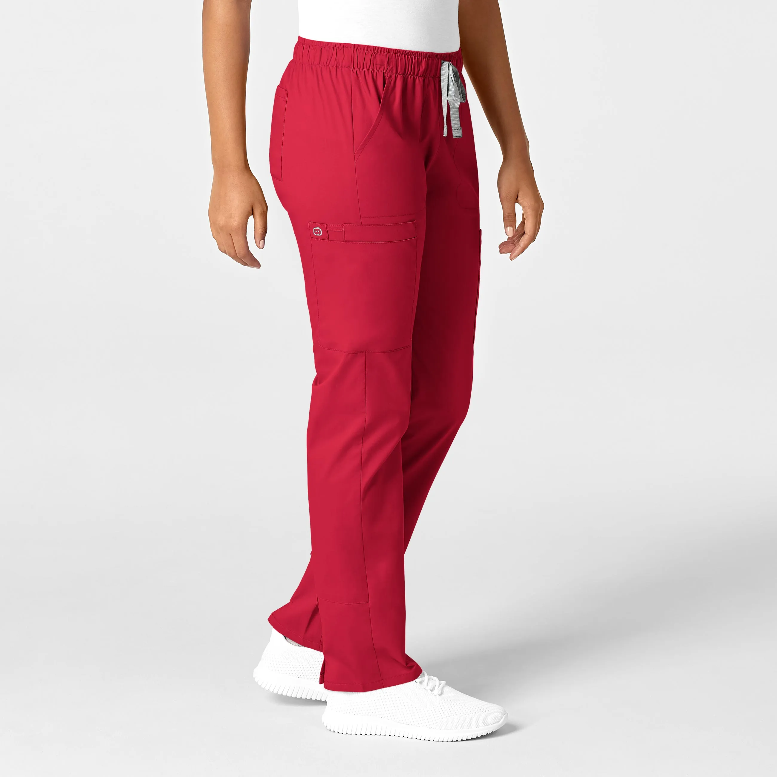 WonderWORK Women's Convertible Slim Leg Scrub Pant - Red